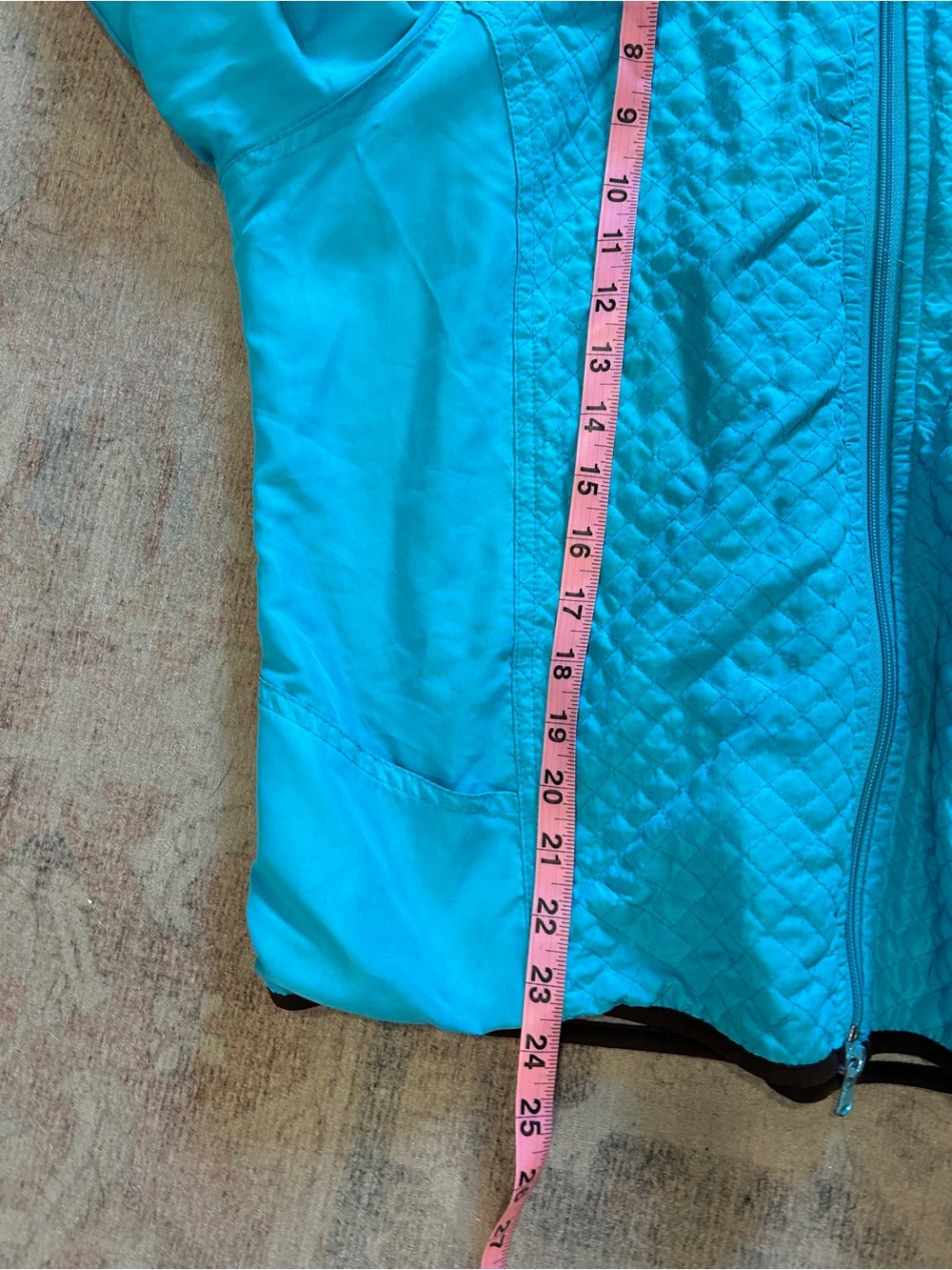 Oleg Cassini Sport Turquoise Quilted Zip Front Jacket XL - Picture 6 of 6